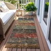 Piper Looms Chantille Stripes ACN1198 Fern Machine Washable Area Rug Runner Outdoor Lifestyle Image Feature