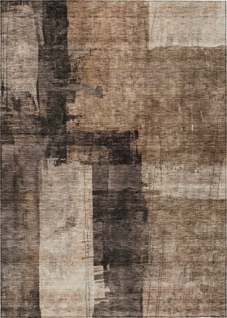 Piper Looms Chantille Abstract ACN1202 Brown Machine Washable Area Rug main image