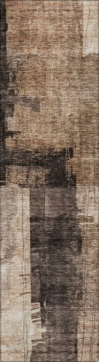 Piper Looms Chantille Abstract ACN1202 Brown Machine Washable Area Rug Runner Main Image