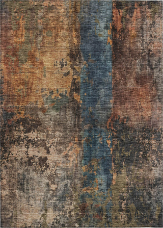 Piper Looms Chantille Abstract ACN1204 Blue Machine Washable Area Rug main image