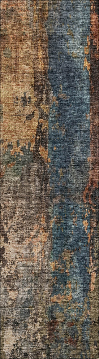 Piper Looms Chantille Abstract ACN1204 Blue Machine Washable Area Rug Runner Main Image