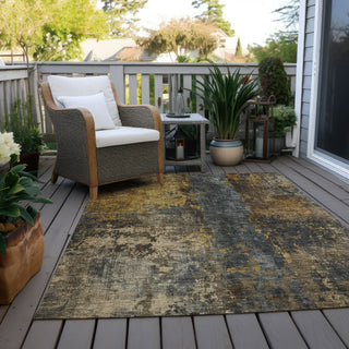 Piper Looms Chantille Abstract ACN1204 Gray Machine Washable Area Rug Outdoor Lifestyle Image Feature