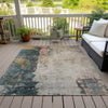 Piper Looms Chantille Abstract ACN1207 Taupe Machine Washable Area Rug Outdoor Lifestyle Image Feature