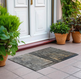 Piper Looms Chantille Abstract ACN1208 Coffee Machine Washable Area Rug Scatter Outdoor Lifestyle Image Feature