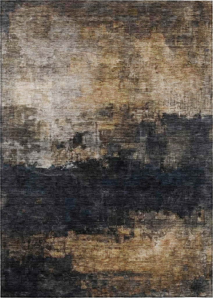 Piper Looms Chantille Abstract ACN1209 Charcoal Machine Washable Area Rug main image