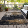 Piper Looms Chantille Abstract ACN1209 Charcoal Machine Washable Area Rug Outdoor Lifestyle Image Feature