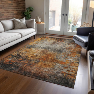 Piper Looms Chantille Abstract ACN1210 Paprika Machine Washable Area Rug Lifestyle Image Feature