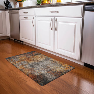 Piper Looms Chantille Abstract ACN1210 Paprika Machine Washable Area Rug Scatter Lifestyle Image Feature