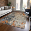 Piper Looms Chantille Abstract ACN1212 Khaki Machine Washable Area Rug Lifestyle Image Feature