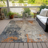 Piper Looms Chantille Abstract ACN1212 Khaki Machine Washable Area Rug Outdoor Lifestyle Image Feature