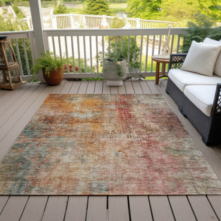 Piper Looms Chantille Abstract ACN1213 Tan Machine Washable Area Rug Outdoor Lifestyle Image Feature