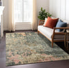 Piper Looms Chantille Abstract ACN1214 Sage Machine Washable Area Rug Lifestyle Image Feature