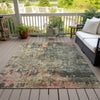 Piper Looms Chantille Abstract ACN1214 Sage Machine Washable Area Rug Outdoor Lifestyle Image Feature