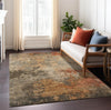 Piper Looms Chantille Abstract ACN1216 Khaki Machine Washable Area Rug Lifestyle Image Feature