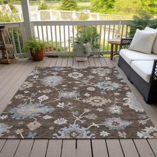 Piper Looms Chantille Global ACN1218 Chocolate Machine Washable Area Rug Outdoor Lifestyle Image Feature