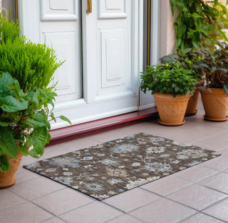 Piper Looms Chantille Global ACN1218 Chocolate Machine Washable Area Rug Scatter Outdoor Lifestyle Image Feature