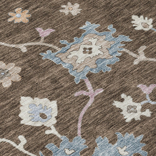 Piper Looms Chantille Global ACN1218 Chocolate Machine Washable Area Rug Swatch Image