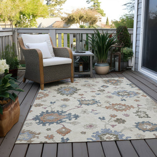 Piper Looms Chantille Global ACN1218 Ivory Machine Washable Area Rug Outdoor Lifestyle Image Feature