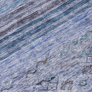 Piper Looms Chantille Global ACN1219 Blue Machine Washable Area Rug Swatch Image