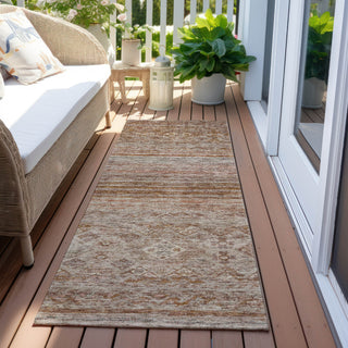 Piper Looms Chantille Global ACN1219 Copper Machine Washable Area Rug Runner Outdoor Lifestyle Image Feature