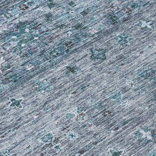 Piper Looms Chantille Global ACN1220 Blue Machine Washable Area Rug Swatch Image