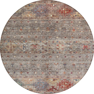 Piper Looms Chantille Global ACN1220 Gray Machine Washable Area Rug Round Main Image