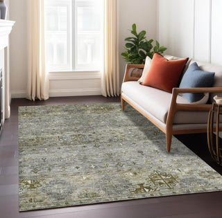 Piper Looms Chantille Global ACN1220 Pewter Machine Washable Area Rug Lifestyle Image Feature