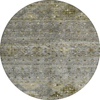 Piper Looms Chantille Global ACN1220 Pewter Machine Washable Area Rug Round Main Image