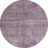 Piper Looms Chantille Global ACN1220 Purple Machine Washable Area Rug Round Main Image