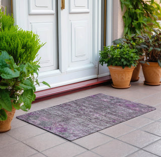Piper Looms Chantille Global ACN1220 Purple Machine Washable Area Rug Scatter Outdoor Lifestyle Image Feature
