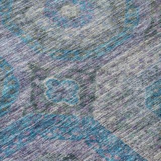 Piper Looms Chantille Geometric ACN1221 Blue Machine Washable Area Rug Swatch Image