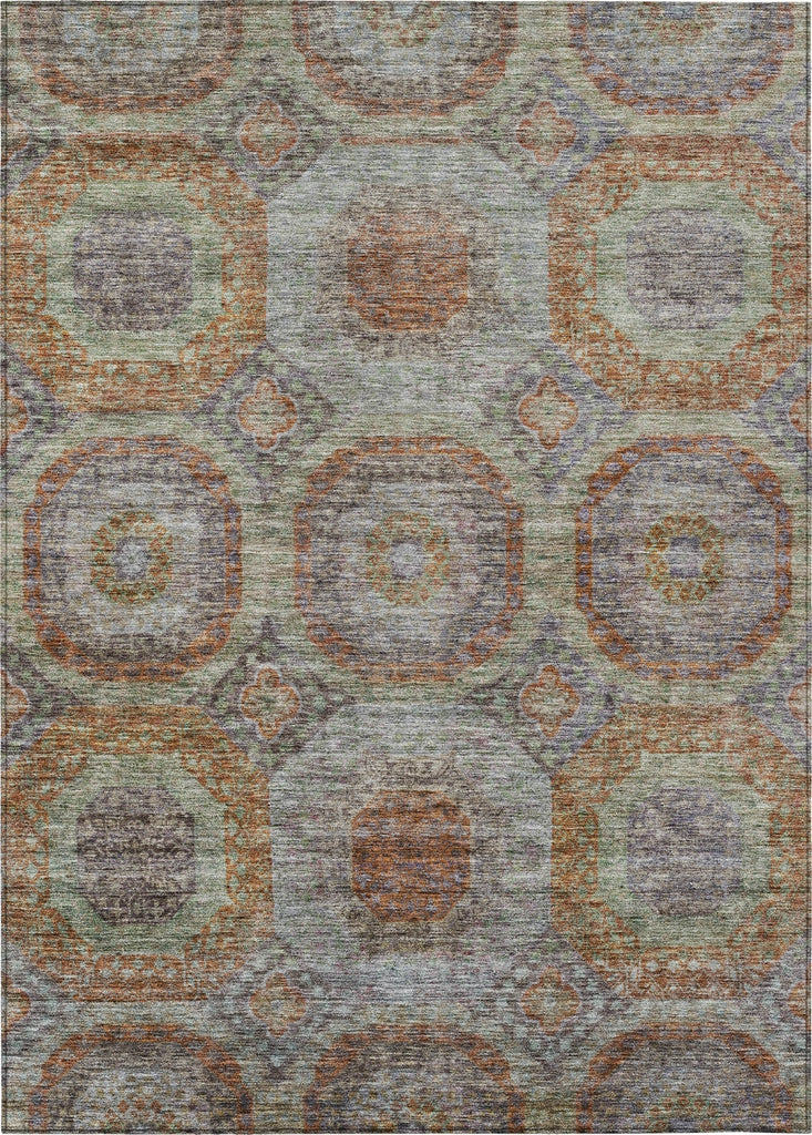 Piper Looms Chantille Geometric ACN1221 Paprika Machine Washable Area Rug main image