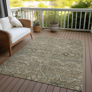 Piper Looms Chantille Panel ACN1223 Khaki Machine Washable Area Rug Outdoor Lifestyle Image Feature