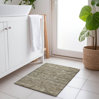 Piper Looms Chantille Panel ACN1223 Khaki Machine Washable Area Rug Scatter Lifestyle Image Feature