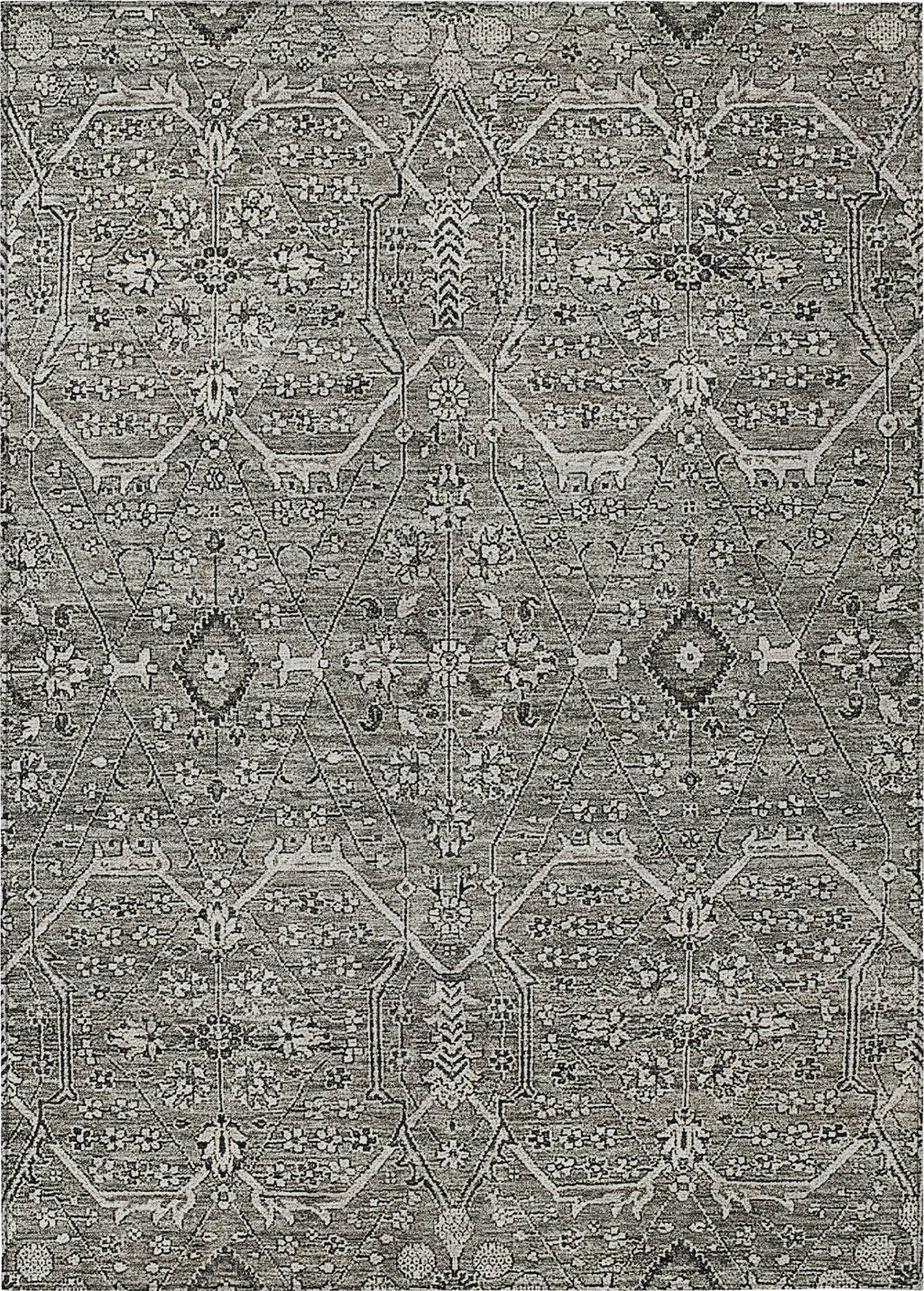 Piper Looms Chantille Panel ACN1223 Pewter Machine Washable Area Rug ...