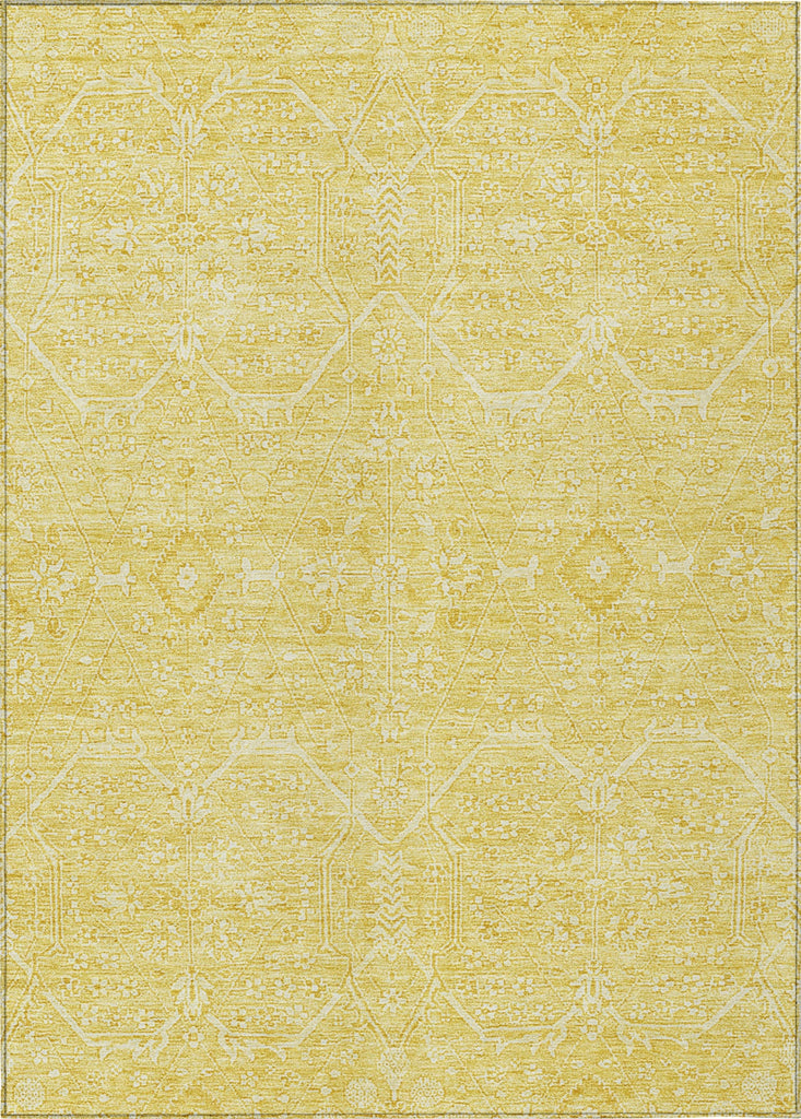 Piper Looms Chantille Panel ACN1224 Gold Machine Washable Area Rug main image