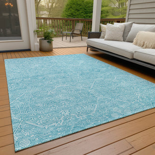Piper Looms Chantille Panel ACN1224 Sky Machine Washable Area Rug Outdoor Lifestyle Image Feature