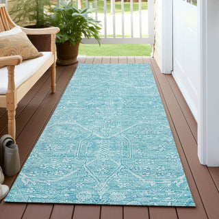 Piper Looms Chantille Panel ACN1224 Sky Machine Washable Area Rug Runner Outdoor Lifestyle Image Feature