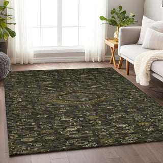 Piper Looms Chantille Medallion ACN1225 Charcoal Machine Washable Area Rug Lifestyle Image Feature