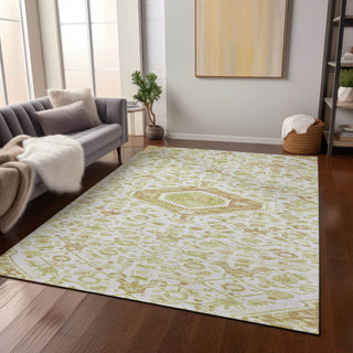 Piper Looms Chantille Medallion ACN1225 Ivory Machine Washable Area Rug Lifestyle Image Feature