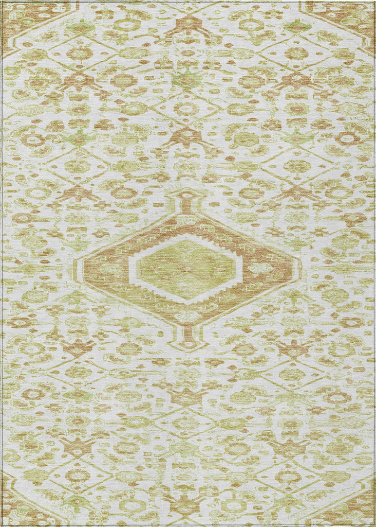 Piper Looms Chantille Medallion ACN1225 Ivory Machine Washable Area Rug main image