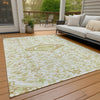 Piper Looms Chantille Medallion ACN1225 Ivory Machine Washable Area Rug Outdoor Lifestyle Image Feature