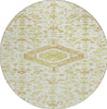 Piper Looms Chantille Medallion ACN1225 Ivory Machine Washable Area Rug Round Main Image