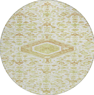 Piper Looms Chantille Medallion ACN1225 Ivory Machine Washable Area Rug Round Main Image