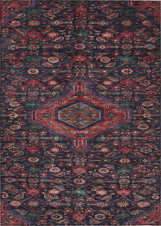 Piper Looms Chantille Medallion ACN1225 Navy Machine Washable Area Rug main image