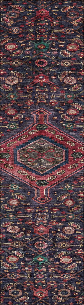 Piper Looms Chantille Medallion ACN1225 Navy Machine Washable Area Rug Runner Main Image