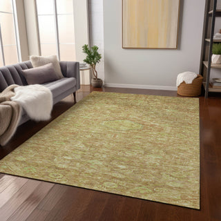Piper Looms Chantille Medallion ACN1225 Terracotta Machine Washable Area Rug Lifestyle Image Feature