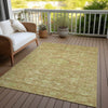 Piper Looms Chantille Medallion ACN1225 Terracotta Machine Washable Area Rug Outdoor Lifestyle Image Feature