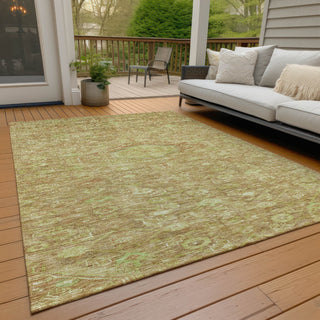 Piper Looms Chantille Medallion ACN1225 Terracotta Machine Washable Area Rug Outdoor Lifestyle Image Feature