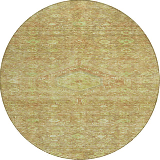 Piper Looms Chantille Medallion ACN1225 Terracotta Machine Washable Area Rug Round Main Image